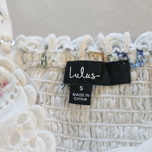 Lulu's Floral White Midi Skirt and Top - Picture 6 of 11